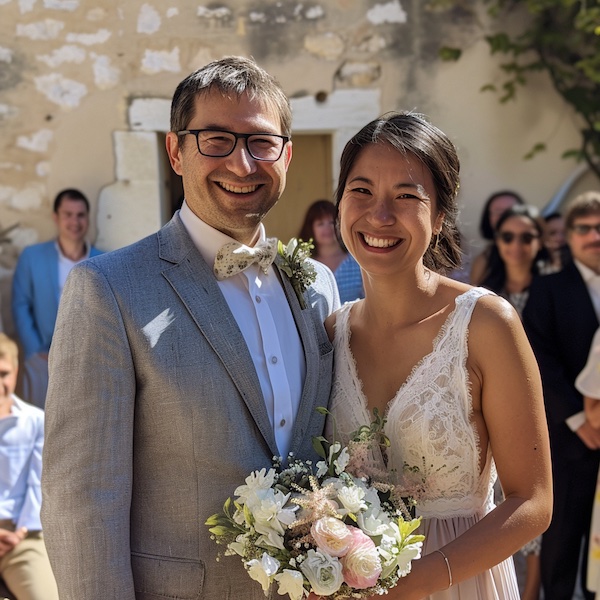 Fake AI image of a wedding